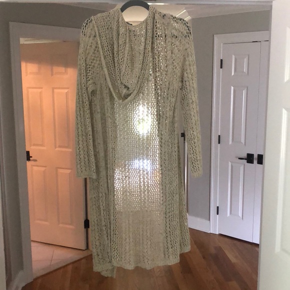 Splendid hooded open long cardigan - Picture 2 of 4